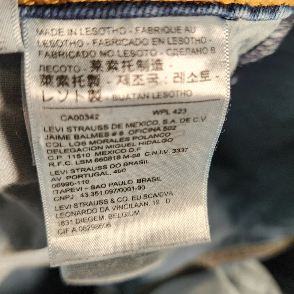 Levi's 505 Regular Fit Jeans Mens 38x30 Blue Excellent Straight Leg‎ Denim